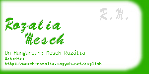 rozalia mesch business card
